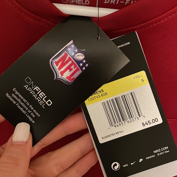 Red Arizona Cardinals Nike Dry Fit Shirt - Picture 3 of 3